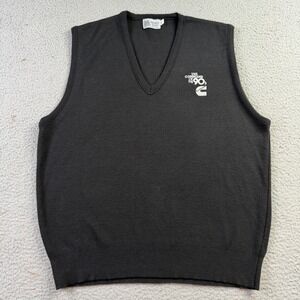 Vintage Franklin Mills Sweater Vest Mens XXL Black 90s Cummins Diesel USA
